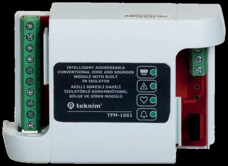 Teknim TFM-1661 Akıllı Adresli Dahili İzolatörlü Konvansiyonel Bölge ve Siren